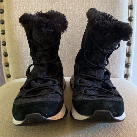 Sperry Women’s Seas Submariner Boots Wool Leather Black White Size 8 - Picture 10 of 11